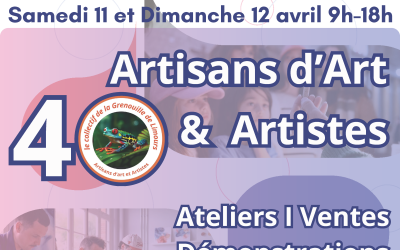 Journées Européennes des Métiers d’Art Vendredi 10, samedi 11 et dimanche 12 avril Centre socio-culturel, à Forges-les-Bains