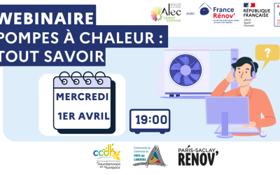 Webinaire pompes à chaleur : tout savoir – mercredi 1er avril 19h