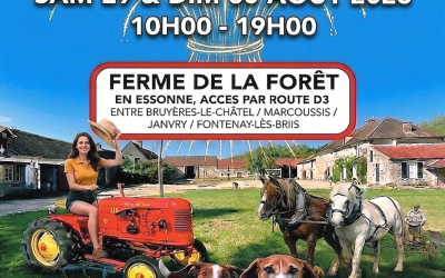 Campagne et Ruralité en Fête  Samedi 29 et dimanche 30 août 2026 – de 10h à 19h – Ferme de la Forêt – Essonne
