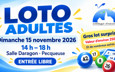 Loto adultes le 15 novembre de 14h à 18h
